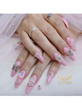 ヘブン ネイル 鶯谷(HEAVEN Nail)/チップ長さだしワンカラ