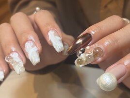 ホワイトニュアンス×Bigパーツ