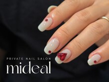 ミディール(mideal)/ハートビジューネイル