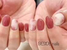 ビサイドネイルアート(BESIDE NAIL Art)/ピンクシンプルネイル