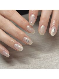 シンプル韓国ネイル