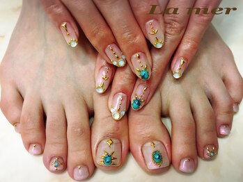 ラメール(La mer)/ターコイズネイル★ 8800円から