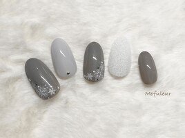 雪の結晶・グレー