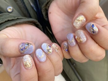 ネイルアルケー(Nail ARCHE)/キラキラニュアンスネイル