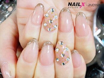 ネイリックス アヴェニール(NAILX avenir)/上品ラメフレンチ