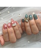 アイリッシュネイル 久屋大通店(Irish Nail)/ルビー×エメラルド