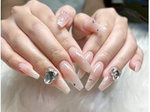 リベレ 心斎橋店(LIBELLE)/ヌーディ-グラデ/ハートビジュー