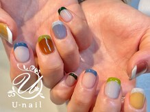 ユーネイル(U-nail)/カラフルフレンチネイル