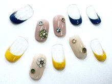 ネイルサロン クイール 小山店(NAIL SALON QUILL)/フレンチ×ビジュー