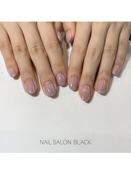 ブラック 池尻大橋店(BLACK)/自爪育成♪グラデ×オーロラ