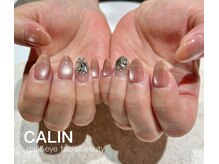 カラン 焼津店(CALIN)/ピーチマグ×ビジューネイル