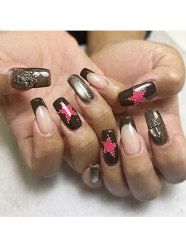 バーガンディ 鶴田(BURGUNDY)/☆ネイル