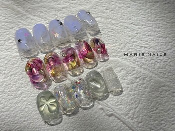 マリーネイルズ 表参道店(MARIE NAILS)の写真/★オフ込み design¥7700!ライフスタイルデザイン&爪の形もご提案♪JNA1級以上と認定講師も在籍のサロン!