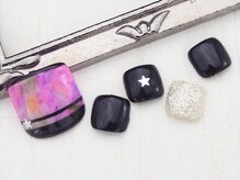 ネイルズガッシュ 武蔵小山店(NAILsGUSH)/＊ブラックタイダイ＊