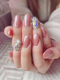 ビジューシルクネイル