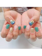 モカネイル(moca nail)/【ハンド】海ネイル