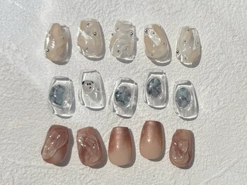 リッシュ(RICHE)の写真/定番人気のチェックネイル/べっ甲ネイル/秋色ニュアンス/SNSで見つけたトレンドデザインの持ち込みも対応♪