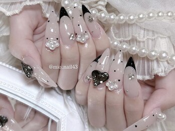 リンドネイル バイ モカ アンド ララ(Lind nail by moca and LaLa)/【mio】ドット/フレンチネイル