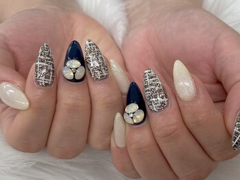 ディーネイル 池袋(D-nail)/【山崎】ツイードネイル