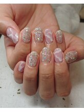 アンアント(An-ant)/クリアラメ大理石ネイル