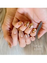 ネイルアンドアイラッシュ アウラ(AURA)/アシンメトリーネイル