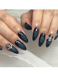 ロングデニム風アート