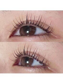 ラ ルーチェ 星田の写真/自然な仕上がりで、上品な目元に♪高技術で自然な仕上がりをご提供！自まつ毛への負担を抑えています。