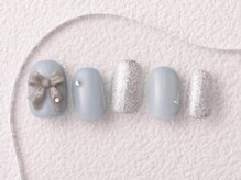 アイネイルズ 大宮店(Ｉ nails)/みずいろｘリボン