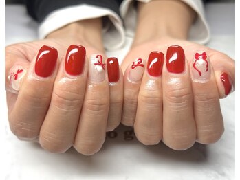 オンショントゥー(enchanteur)/冬ネイル ボルドーネイル