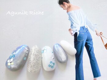 【ホログラムフラワーネイル】