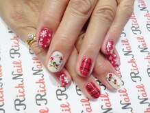 ネイル リッチ(Nail Rich)/チェック柄×クリスマス♪