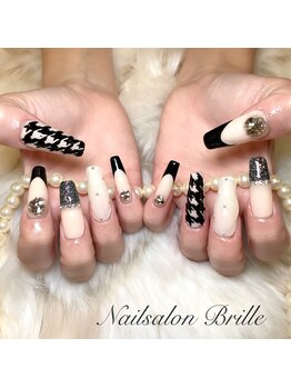 エスフィーネイルサロン ブリーユ(Esfy nailsalon Brille)/千鳥柄ネイル