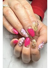 チヒロネイル/マグネット＆桜ネイル