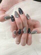 エクレ(E'clat)/グレー×ネイビー×レオパード