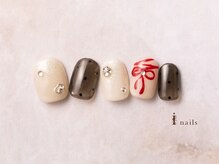 アイネイルズ 横浜EAST店(I-nails)/バレンタインリボンネイル