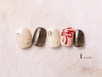アイネイルズ 横浜EAST店(I-nails)/バレンタインリボンネイル