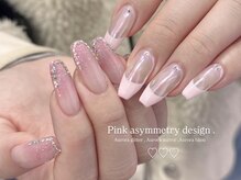 リン 恵比寿(RiN.)/ちぐはぐピンクネイル　akane