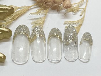 アイラッシュトウキョウドットライズ エキニア横浜店(TOKYO.RISE)/ラメフレンチネイル