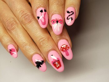 moqu.【モク】/手描きアートネイル