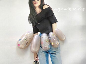 【ホログラムフラワーネイル】