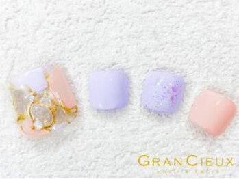 クアトログランシュ 青葉台(QUATRO×GranCieux)/パステル プッチ柄ネイル