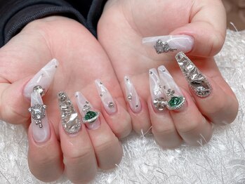 レアネイル 新宿(le'a nail)/埋めつくし大理石ネイル