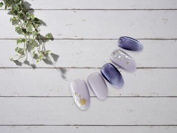 FAST NAIL 荻窪駅前店【パラジェル/ジェルネイル専門/定額/マグネット/フットネイル】/ガラスフレンチ 仕事【11401】