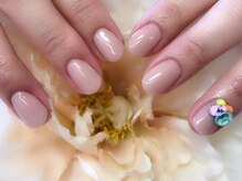 アイリッシュネイル 久屋大通店(Irish Nail)/グレージュ×ビジュー盛り
