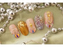 エスフィーネイルサロン ブリーユ(Esfy nailsalon Brille)/ゴテゴテキラキラショートネイル