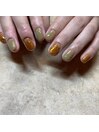 定額¥7500 カーキネイル