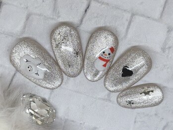 アルセア 上野御徒町店(Alcea)/スノーマン マグネットネイル