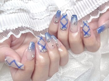 モカ 心斎橋(moca by Lee)/【Aina】チェックネイル