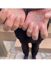 ビューティームーン(beauty moon)/グラデ×押し花＊