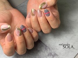 シンプルミラーアート×ネオン